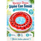 GÜZELYÜZ AVM Karpuz Model Can Simidi 70cm | Çocuk Şişme Deniz Havuz Can Yüzme Simidi Şişme Simit