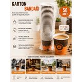 Güzelyüz Avm Karton Bardak 7 Oz 50 Adet - Kahverengi