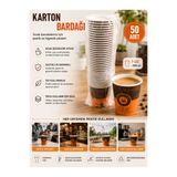 GÜZELYÜZ AVM Karton Bardak 7 Oz 50 Adet