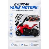 Güzelyüz Avm Oyuncak Kırmızı Yarış Motorsikleti 28CM Racing Moto Yarış Motoru Paketli Sportif Motorsiklet Çocuk Oyuncağı