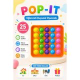 Güzelyüz Avm Pop It Push Bubble Fidget Özel Pop Duyusal Oyuncak Zihinsel Stres Oyuncağı Rainbow Renk Kare - Renkli