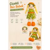 GÜZELYÜZ AVM Sena Bez Bebek 30 CM Çiçekli Bez Bebek
