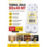 Güzelyüz Avm Termal Yazıcı Rulosu Termal Adisyon Kağıdı 80X40MT 80MMX40 Metre Adisyon Yazıcı Kağıdı 10 Adet - Beyaz