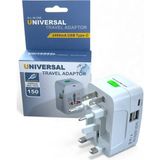 Güzelyüz Avm Universal Travel Adaptör USB Typec Dünya Priz Çevirici Dönüştürücü Ülkeler Arası Fiş Amerika Ingiliz - Beyaz