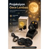 GÜZELYÜZ AVM Yıldızlı Gece Lambası 15 Farklı Sahne Projeksiyon Led Lamba USB Şarjlı Ay ve Gezegen Projektörü