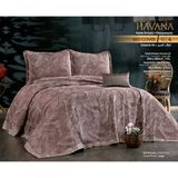 Güzide Çift Kişilik Yatak Örtüsü Havana Gül Kurusu - Krem - 240 x 260 cm