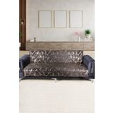 Guzide Siyah Koltuk Ortusu Altin Varakli Kaymaz Sungerli Cekyat Ortusu 1 Adet 170X210 Cm