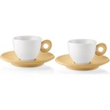 Guzzini Everyday 2'li Espresso Fincanı Hardal - 1 Adet - Beyaz