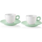 Guzzini Everyday 2'li Espresso Fincanı Yeşil - 1 Adet - Beyaz