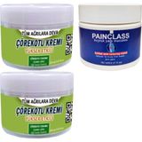Guzzy Çörek Otu Kremi 150 ml Büyük Boy Krem + Painclass Kuyruk Yağı Kremi 150 ml / Kas Diz Dirsek Sırt Bel Iskelet Agrilarina Masaj Seti - 1Paket