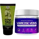 Guzzy Ibn-I Sina 2 Tane Dindirici Kuyruk Yağı Kremi Kas Sırt Bel El Ayak Kullanım 50 ml + Varicose Veins Maximum Strength Cream Varıslere Krem 150 ml - Renkli
