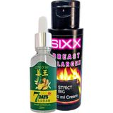 Guzzy Süper 7days Bay Saç Bakım Yağı ve + Sıxx Memme Şekiııendirici Bakım Kremi 60 ml - 1li