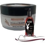 Guzzy Three Brand Whitening Cream 3 Adet Arnavut Kremi 50ML Kremi ile 120ML Playboy Masaj Yağı - 1Paket