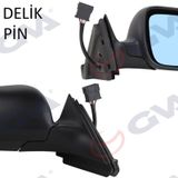 Gva 1075968 A3 96-00 Elektrik Isıtmalı Mavi Cam Konveks Sağ Dış Dikiz Aynası