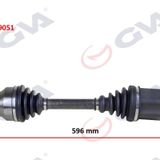 Gva 4429051 Sol Doblo 1.6 Mjt At/Mt 10- 596 mm Komple Aks