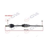 Gva 4429113 Sağ Fiorino 1.3 Mtj 07-13 953 mm Aks Lale'li Komple Aks