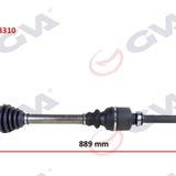 Gva 4443310 Sağ P301-Elysee 12- 1.6 Hdi 889 mm Komple Aks