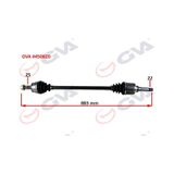 Gva 4450820 883 mm Sağ Bipper 1.4 Hdı 07 Komple Aks