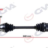Gva 4491005 640 mm Accent Abs'li 48 Diş Sol Komple Aks