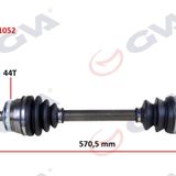 Gva 4491052 570 mm Accent Admire 1.5 Abs'li 44 Diş Sağ Komple Aks