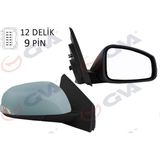 GVA Diş Dikiz Aynasi Sağ Megane - Fluence 08 Elektrikli Isitmali Sinyalli Katlanir Astarli Konveks 9 Fiş VM - 6138EBR