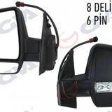 Gva VM-669EHPL Doblo 11 Elektrikli Isıtmalı Sinyalli Çift Cam Konveks 6 Fiş Sol Dış Dikiz Aynası