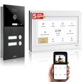 Gvs - 2 Aileli Evler İçin Kapı Açıcı, Hd Kamera, 2X10 İnç Monitör Ve Uygulama İçeren Ip Görüntülü Kapı İnterkom Sistemi - Kamera Ve İnterkomlu Akıllı Görüntülü Kapı Zili (Avs5409u)
