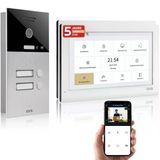 Gvs - 2 Aileli Evler İçin Kapı Açıcı, Hd Kamera, 2X10 İnç Monitör Ve Uygulama İçeren Ip Görüntülü Kapı İnterkom Sistemi - Kamera Ve İnterkomlu Akıllı Görüntülü Kapı Zili (Avs5412u)