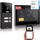 Gvs - 2 Aileli Evler İçin Kapı Açıcı, Hd Kamera, 2X10 İnç Monitör Ve Uygulama İçeren Ip Görüntülü Kapı İnterkom Sistemi - Kamera Ve İnterkomlu Akıllı Görüntülü Kapı Zili (Avs5509a)