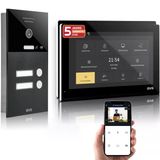 Gvs - 2 Aileli Evler İçin Kapı Açıcı, Hd Kamera, 2X10 İnç Monitör Ve Uygulama İçeren Ip Görüntülü Kapı İnterkom Sistemi - Kamera Ve İnterkomlu Akıllı Görüntülü Kapı Zili (Avs5509u)