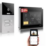 Gvs - 2 Aileli Evler İçin Kapı Açıcı, Hd Kamera, 2X7 İnç Monitör Ve Uygulama İçeren Ip Görüntülü Kapı İnterkom Sistemi - Kamera Ve İnterkomlu Akıllı Görüntülü Kapı Zili (Avs1088u)
