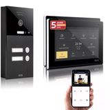 Gvs - 2 Aileli Evler İçin Kapı Açıcı, Hd Kamera, 2X7 İnç Monitör Ve Uygulama İçeren Ip Görüntülü Kapı İnterkom Sistemi - Kamera Ve İnterkomlu Akıllı Görüntülü Kapı Zili (Avs1288a)
