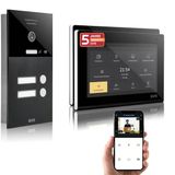 Gvs - 2 Aileli Evler İçin Kapı Açıcı, Hd Kamera, 2X7 İnç Monitör Ve Uygulama İçeren Ip Görüntülü Kapı İnterkom Sistemi - Kamera Ve İnterkomlu Akıllı Görüntülü Kapı Zili (Avs1288u)