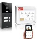 Gvs - 2 Aileli Evler İçin Kapı Açıcı, Hd Kamera, 2X7 İnç Monitör Ve Uygulama İçeren Ip Görüntülü Kapı İnterkom Sistemi - Kamera Ve İnterkomlu Akıllı Görüntülü Kapı Zili (Avs1350u)