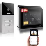 Gvs - 2 Aileli Evler İçin Kapı Açıcı, Hd Kamera, 3X7 İnç Monitör Ve Uygulama İçeren Ip Görüntülü Kapı İnterkom Sistemi - Kamera Ve İnterkomlu Akıllı Görüntülü Kapı Zili (Avs1089u)