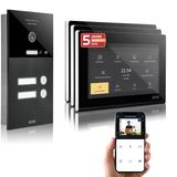 Gvs - 2 Aileli Evler İçin Kapı Açıcı, Hd Kamera, 3X7 İnç Monitör Ve Uygulama İçeren Ip Görüntülü Kapı İnterkom Sistemi - Kamera Ve İnterkomlu Akıllı Görüntülü Kapı Zili (Avs1289u)