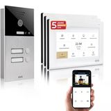 Gvs - 2 Aileli Evler İçin Kapı Açıcı, Hd Kamera, 3X7 İnç Monitör Ve Uygulama İçeren Ip Görüntülü Kapı İnterkom Sistemi - Kamera Ve İnterkomlu Akıllı Görüntülü Kapı Zili (Avs1364u)