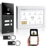 Gvs - 2 Aileli Evler İçin Kapı Açıcı (Rfıd), Hd Kamera, 2X10 İnç Monitör Ve Uygulama İçeren Ip Görüntülü Kapı İnterkom Sistemi - Kamera Ve İnterkomlu Akıllı Görüntülü Kapı Zili (Avs5440u)