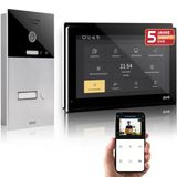 Gvs - Kapı Açıcı, Hd Kamera, 2X 10 İnç Monitör Ve Uygulamalı Ip Görüntülü Kapı İnterkom Sistemi - 1 Aile Evi İçin Kameralı Ve İnterkomlu Akıllı Görüntülü Kapı Zili (Avs5506u)