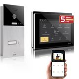 Gvs - Kapı Açıcı, Hd Kamera, 2X 7 İnç Monitör Ve Uygulamalı Ip Görüntülü Kapı İnterkom Sistemi - 1 Aile Evi İçin Kameralı Ve İnterkomlu Akıllı Görüntülü Kapı Zili (Avs1085u)