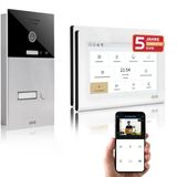 Gvs - Kapı Açıcı, Hd Kamera, 2X 7 İnç Monitör Ve Uygulamalı Ip Görüntülü Kapı İnterkom Sistemi - 1 Aile Evi İçin Kameralı Ve İnterkomlu Akıllı Görüntülü Kapı Zili (Avs1338u)