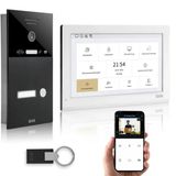 Gvs - Kapı Açıcı, Rfıd Erişimi, Hd Kamera, 1X 10 İnç Monitör Ve Uygulama İle Ip Görüntülü Kapı İnterkom Sistemi - 1 Aile Evi İçin Kamera Ve İnterkom İle Akıllı Görüntülü Kapı Zili (Avs5436u)
