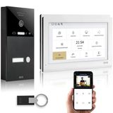 Gvs - Kapı Açıcı, Rfıd Erişimi, Hd Kamera, 2X 10 İnç Monitör Ve Uygulamalı Ip Görüntülü Kapı İnterkom Sistemi - 1 Aile Evi İçin Kameralı Ve İnterkomlu Akıllı Görüntülü Kapı Zili (Avs5437a)