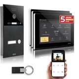 Gvs - Kapı Açıcı, Rfıd Erişimi, Hd Kamera, 3X 7 İnç Monitör Ve Uygulamalı Ip Görüntülü Kapı İnterkom Sistemi - 1 Aile Evi İçin Kameralı Ve İnterkomlu Akıllı Görüntülü Kapı Zili (Avs4286u)