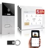 Gvs - Kapı Açıcı, Rfıd Erişimi, Hd Kamera, 3X 7 İnç Monitör Ve Uygulamalı Ip Görüntülü Kapı İnterkom Sistemi - 1 Aile Evi İçin Kameralı Ve İnterkomlu Akıllı Görüntülü Kapı Zili (Avs4455u)