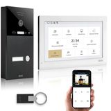 Gvs - Kapı Açıcılı Ip Görüntülü Kapı İnterkom Sistemi, Rfıd Erişimi, Hd Kamera, 1X 10 İnç Monitör Ve Uygulama - 1 Aile Evi İçin Kameralı Ve İnterkomlu Akıllı Görüntülü Kapı Zili (Avs5436a)