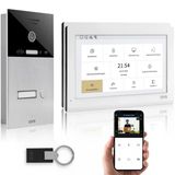 Gvs - Kapı Açıcılı Ip Görüntülü Kapı İnterkom Sistemi, Rfıd Erişimi, Hd Kamera, 2X 10 İnç Monitör Ve Uygulama - 1 Aile Evi İçin Kameralı Ve İnterkomlu Akıllı Görüntülü Kapı Zili (Avs5420u)