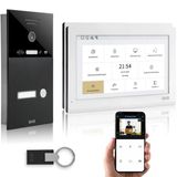 Gvs - Kapı Açıcılı Ip Görüntülü Kapı İnterkom Sistemi, Rfıd Erişimi, Hd Kamera, 2X 10 İnç Monitör Ve Uygulama - 1 Aile Evi İçin Kameralı Ve İnterkomlu Akıllı Görüntülü Kapı Zili (Avs5437u)