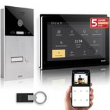 Gvs - Kapı Açıcılı Ip Görüntülü Kapı İnterkom Sistemi, Rfıd Erişimi, Hd Kamera, 2X 10 İnç Monitör Ve Uygulama - 1 Aile Evi İçin Kameralı Ve İnterkomlu Akıllı Görüntülü Kapı Zili (Avs5520u)