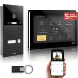 Gvs - Kapı Açıcılı Ip Görüntülü Kapı İnterkom Sistemi, Rfıd Erişimi, Hd Kamera, 2X 10 İnç Monitör Ve Uygulama - 1 Aile Evi İçin Kameralı Ve İnterkomlu Akıllı Görüntülü Kapı Zili (Avs5537u)